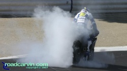 2007 AMA Supersport - Josh Herrin Victory Burnout